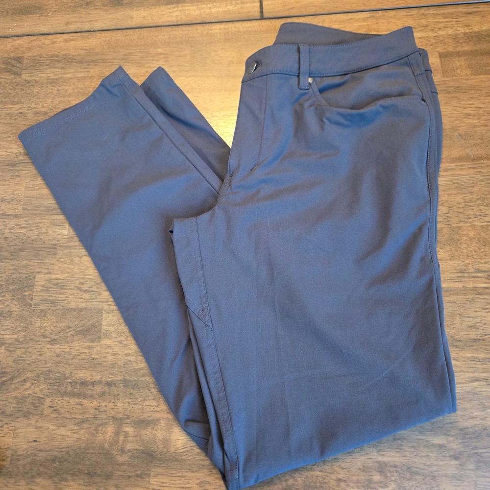 Lululemon Commission Pant Classic Mens 34 Charcoal Grey‎ ABC Tech Golf Trousers